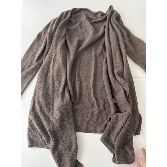 Barefoot Dreams 436 Womens L/XL Sweater Cardigan Top Knit Long Sleeve Open Brown - Picture 4 of 11